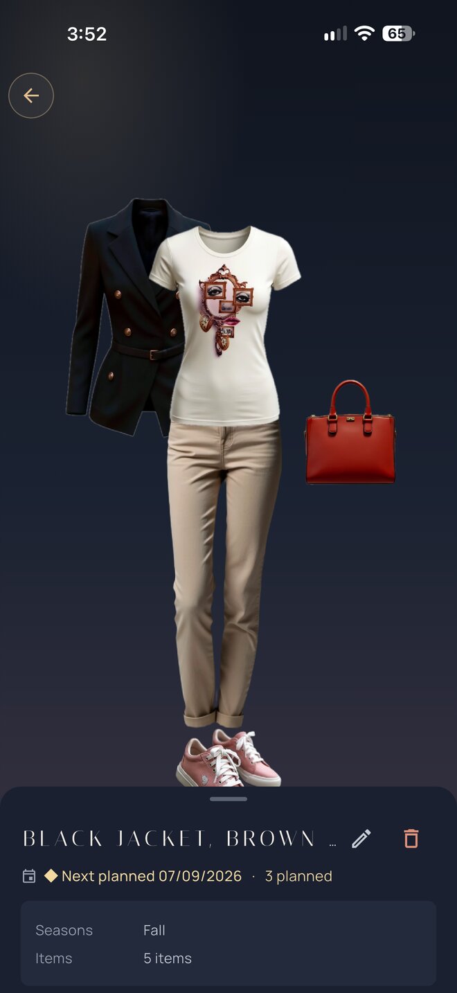 Outfit screen