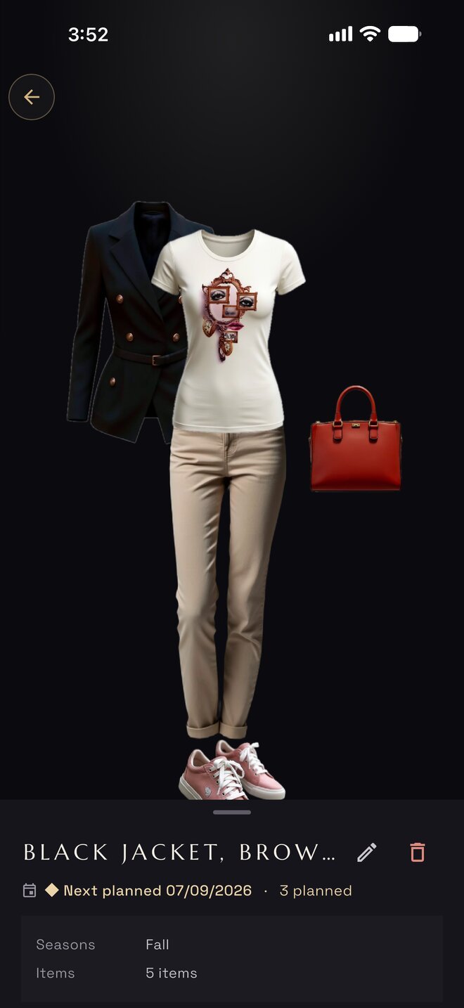 Outfit screen