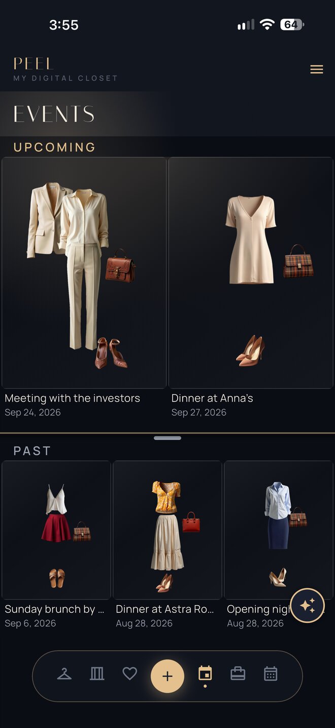 Events screen