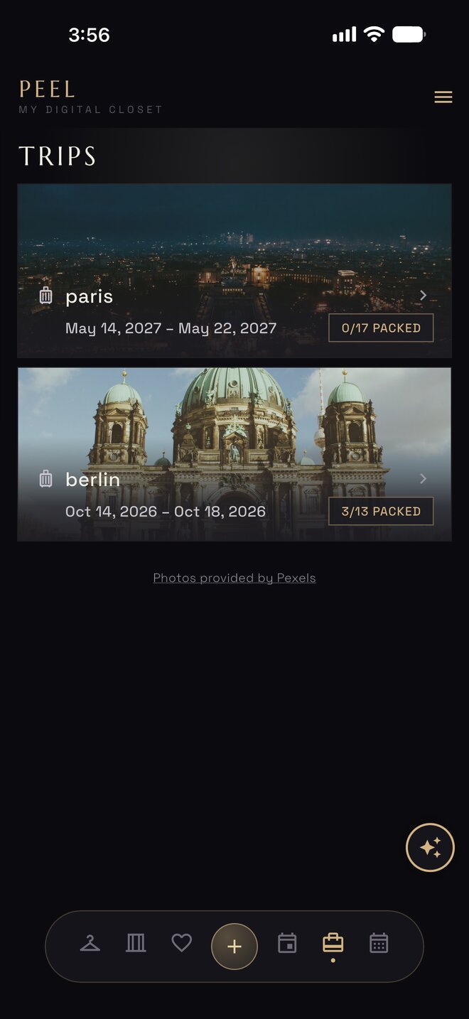 Trips screen